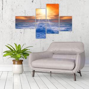 Moderný obraz - slnko nad oblaky (Obraz 110x70cm)