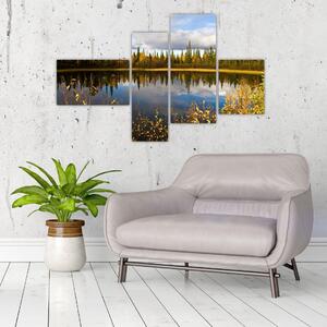 Obraz na stenu - lesné jazierko (Obraz 110x70cm)