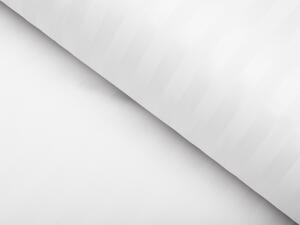 Biante Damaškový oválny obrus Atlas Grádl biele pásiky 22 mm DM-008 120x140 cm