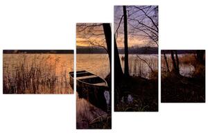 Obraz lodičky na jazere (Obraz 110x70cm)