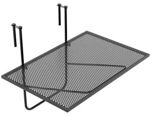 Zavesený balkónový stôl JV11633DK, s hrúbkou až 6 cm, čierny – N