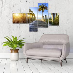 Moderný obraz do bytu - tropický raj (Obraz 110x70cm)