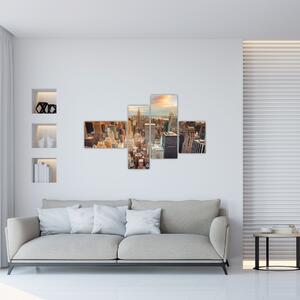 Moderný obraz do bytu - mrakodrapy (Obraz 110x70cm)