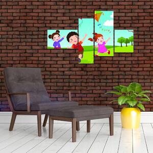 Deti na lúke - obraz na stenu (Obraz 110x70cm)