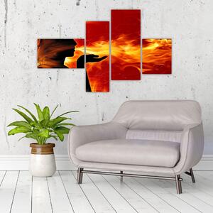 Obraz - žena v ohni (Obraz 110x70cm)