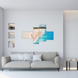 Obraz piesočné pláže - obrazy do bytu (Obraz 110x70cm)