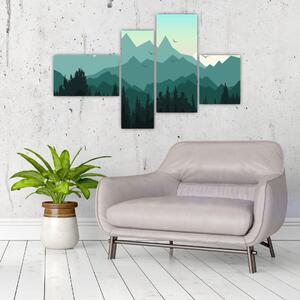 Obraz do obývačky - hory (Obraz 110x70cm)