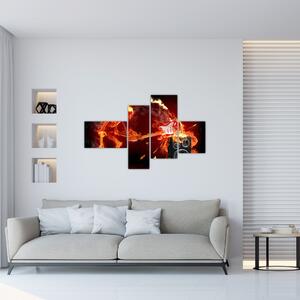 Moderný obraz - ohnivý muž (Obraz 110x70cm)