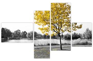 Obraz žltého stromu v prírode (Obraz 110x70cm)