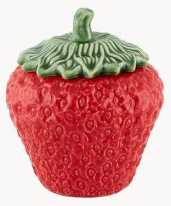 Ručne maľovaná úložná dóza Strawberries