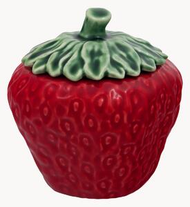 Ručne maľovaná úložná dóza Strawberries