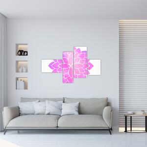 Obraz: ružová mandala (Obraz 110x70cm)