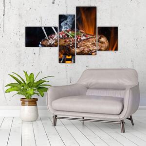 Obraz grilovanie na ohni (Obraz 110x70cm)