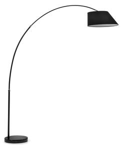 Čierna stojacia lampa s textilným tienidlom (výška 189 cm) May – Kave Home