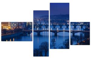 Obraz večerné Prahy (Obraz 110x70cm)