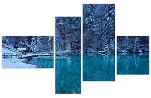 Obraz zimného jazera (Obraz 110x70cm)