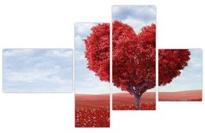 Červené srdce - obraz (Obraz 110x70cm)