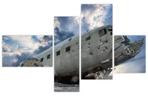 Obraz vraku lietadla (Obraz 110x70cm)