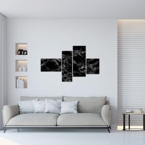 Čiernobiely mramor - obraz (Obraz 110x70cm)