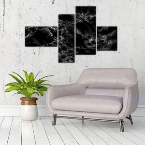 Čiernobiely mramor - obraz (Obraz 110x70cm)