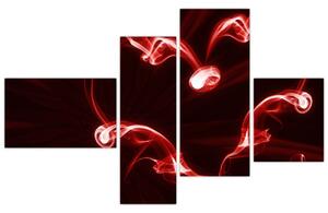 Abstraktný obraz - červené srdce (Obraz 110x70cm)