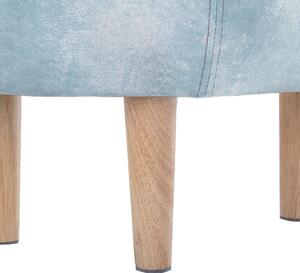 Zvieracia stolička sob Svetlo modrá polyesterová tkanina Čalúnené drevené nohy Úložná funkcie Detská podnožka