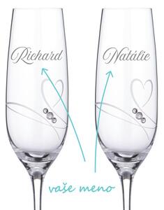Poháre na sekt k výročiu Diamante Romance 2 ks