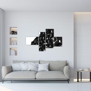 Čierne kocky - obraz na stenu (Obraz 110x70cm)