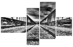 Železnice, koľaje - obraz na stenu (Obraz 110x70cm)