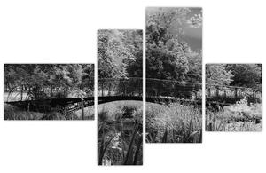 Čiernobiely most - obraz (Obraz 110x70cm)