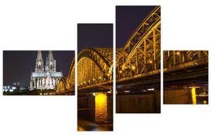 Obraz osvetleného mosta (Obraz 110x70cm)