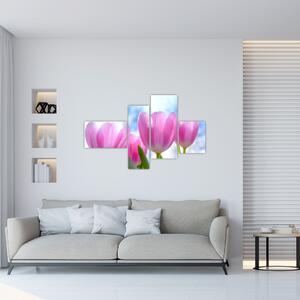 Obraz ružových tulipánov (Obraz 110x70cm)