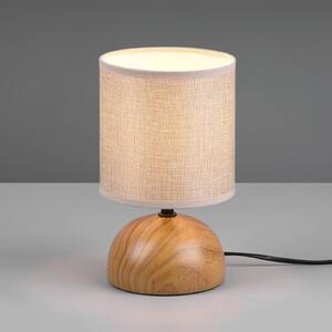 Stolová lampa Luci, béžová/drevený vzhľad