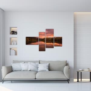 Obraz s jazerom na stenu (Obraz 110x70cm)