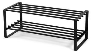 Čierna kovová skrinka na topánky 70x29x27 cm Rex – Spinder Design