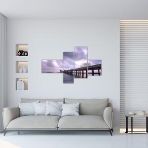 Obraz na stenu s mólom na mori (Obraz 110x70cm)