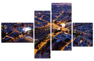Obraz večerného mesta (Obraz 110x70cm)