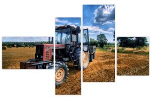 Obraz traktora v poli (Obraz 110x70cm)