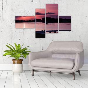 Západ slnka na vode, obraz (Obraz 110x70cm)
