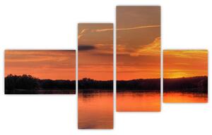 Západ slnka na jazere, obraz (Obraz 110x70cm)