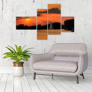 Západ slnka na vode - obraz na stenu (Obraz 110x70cm)