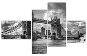 Tower Bridge - moderné obrazy (Obraz 110x70cm)