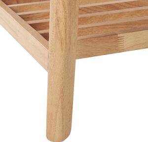 Konzolový stolík svetlé drevo MDF stolová doska s policou tradičný dizajn obývacia izba dizajnový nábytok