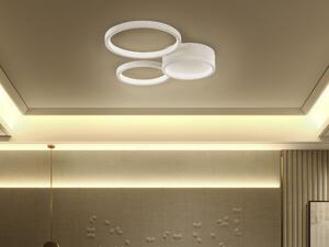 Stropné svietidlo biele oceľové hliníkové integrované LED svetlo trojité okrúhle moderné svetlo elegantný dizajn