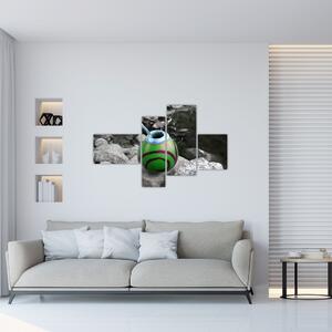Zelený hrnček - obraz (Obraz 110x70cm)