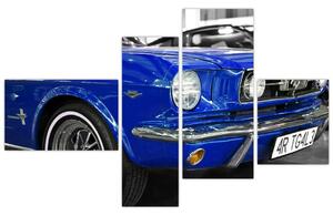 Modré auto - obraz (Obraz 110x70cm)