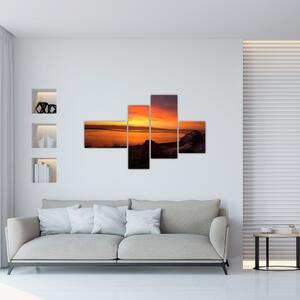 Západ slnka na mori - obraz (Obraz 110x70cm)