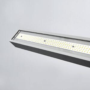 Kancelárska LED stojacia lampa Jolinda, strieborná, CCT, senzor, stmievač