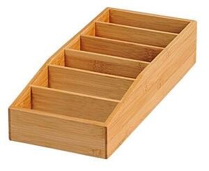 Univerzálny organizér, 6 priehradok, 15 x 7 x 35 cm, bambus KESPER 70822
