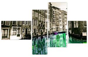 Obraz ulice Amsterdamu (Obraz 110x70cm)